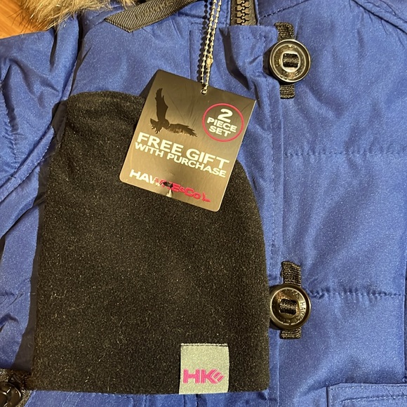 NWT HAWKE&Co hooded winter coat blue sz 3T - Picture 5 of 11